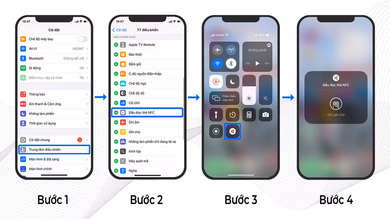 Cách bật NFC trên iPhone