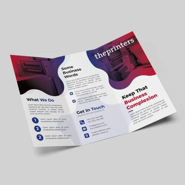 alt: Hình ảnh leaflet đẹp, được in ấn chất lượng cao