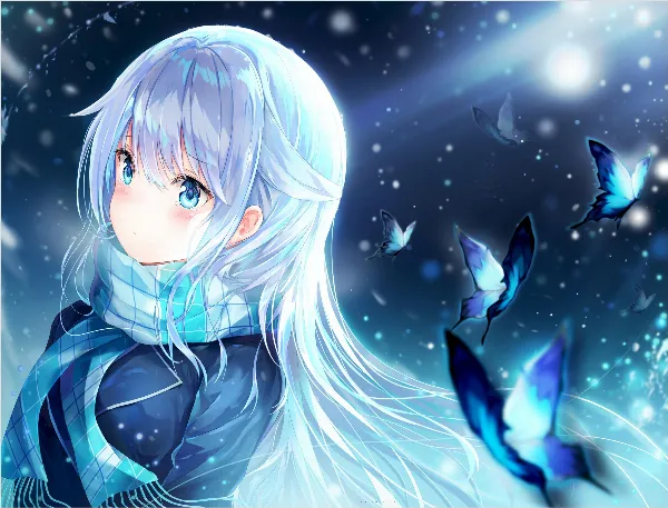 ảnh anime nữ tóc bạch kim mắt đỏ