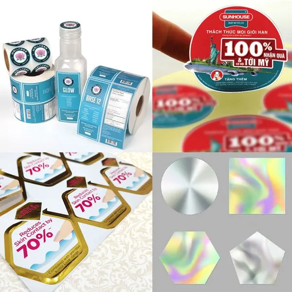 Các loại decal tem nhãn phổ biến