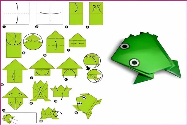 Cách gấp con ếch bằng giấy A4