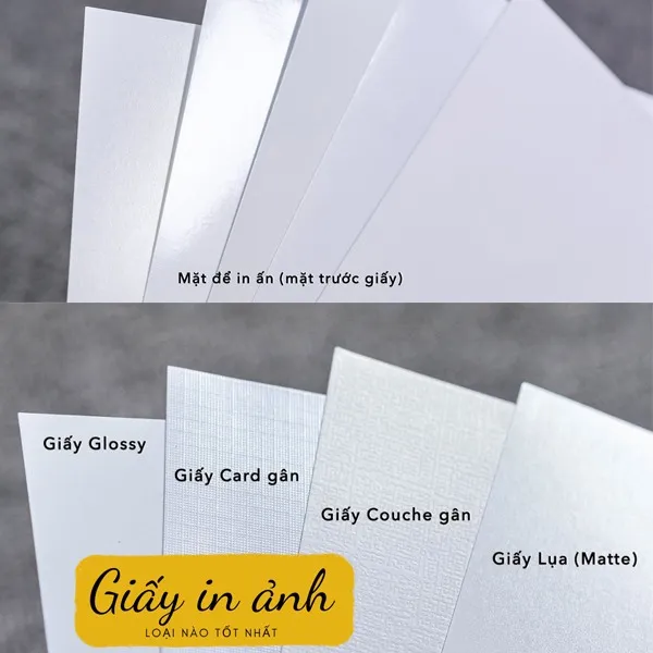 Giấy glossy và các loại giấy in ảnh