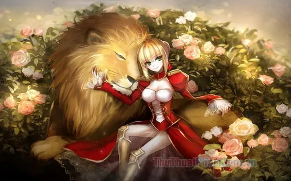 Hình ảnh anime cung Sư Tử nữ ngầu