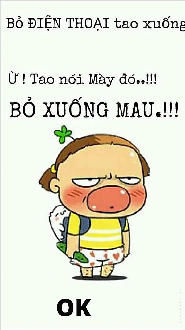 Hình ảnh bỏ điện thoại tao xuống