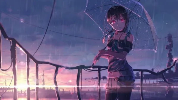 Hình nền anime buồn tâm trạng cô đơn