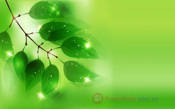 Hình nền PowerPoint cây xanh tươi mát