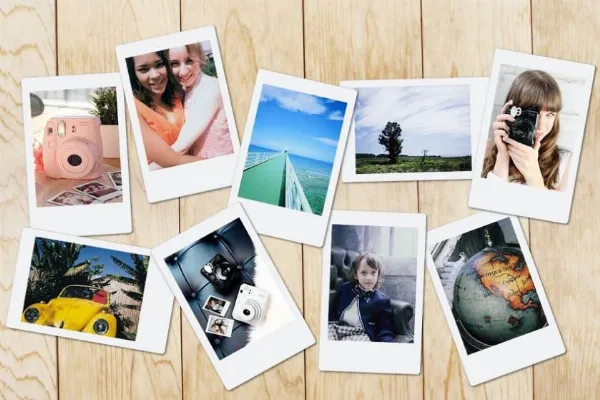 In ảnh Polaroid theo phong cách cổ điển