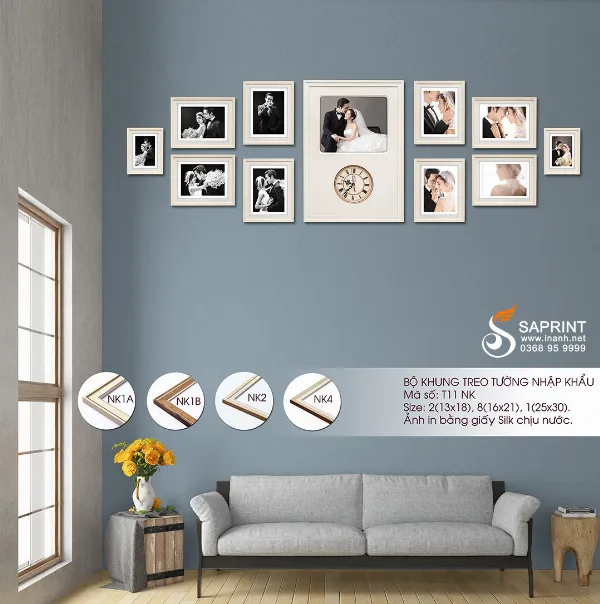 khung ảnh treo tường phòng khách