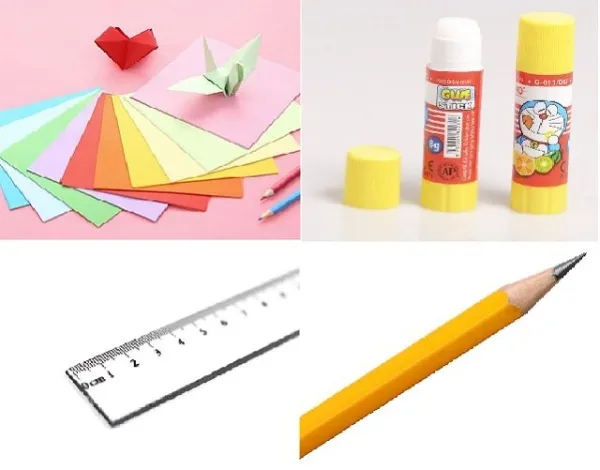 Nguyên liệu cần chuẩn bị cho việc gấp hộp giấy nhiều ngăn