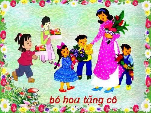 Tranh vẽ cô giáo và học sinh kỷ niệm ngày 20/11
