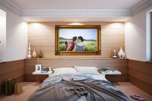 treo anh cuoi trong phong ngu hop phong thuy