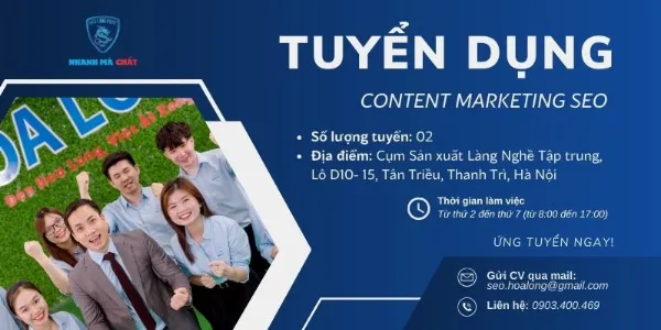 Tuyển dụng nhân viên viết bài chuẩn seo