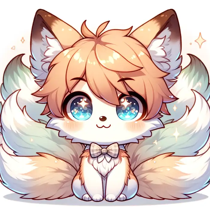 Top 110+ hình ảnh hồ ly chibi cute đáng yêu đặt làm avatar đẹp 22 Hình ảnh chibi hồ ly chín đuôi đeo nơ dễ thương