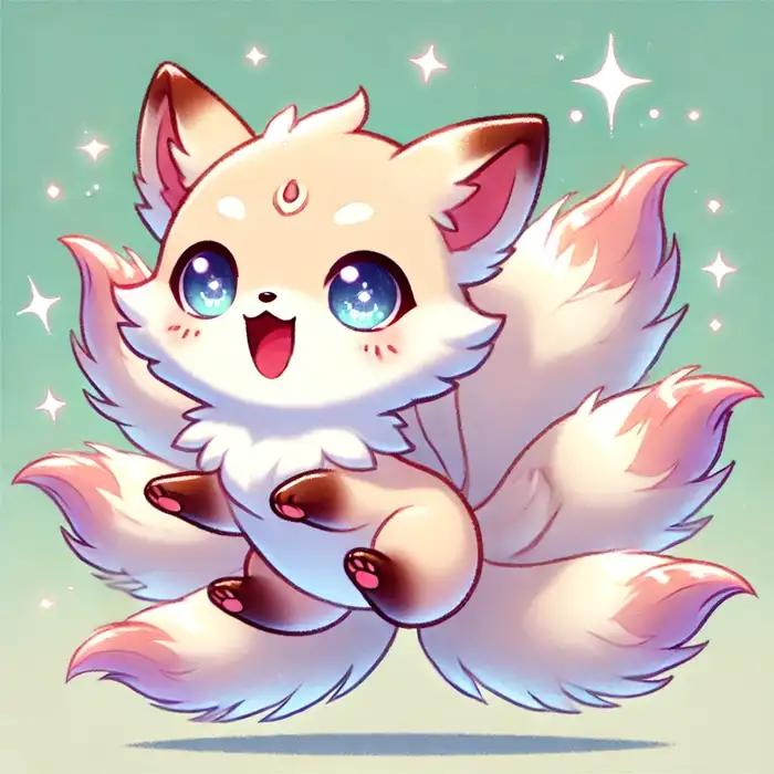 Top 110+ hình ảnh hồ ly chibi cute đáng yêu đặt làm avatar đẹp 9 Ảnh hồ ly 9 đuôi chibi biểu cảm tươi cười dễ thương