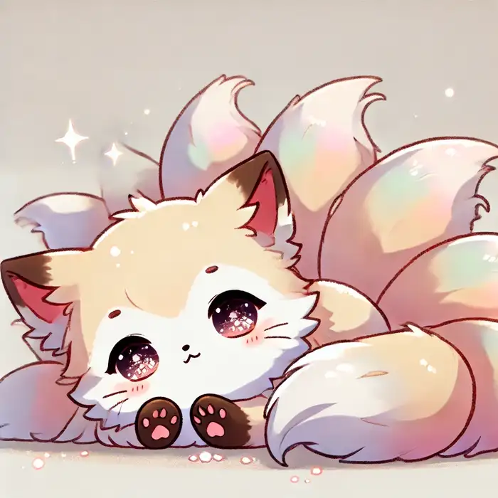 Top 110+ hình ảnh hồ ly chibi cute đáng yêu đặt làm avatar đẹp 10 Ảnh hồ ly 9 đuôi chibi siêu cute