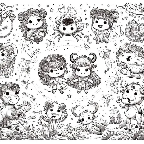 Thử thách sáng tạo với những bức tranh tô màu cung hoàng đạo đáng yêu Thử thách sáng tạo với những bức tranh tô màu cung hoàng đạo đáng yêu