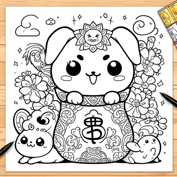 Khám phá bộ tranh tô màu bao lì xì dành riêng cho các bé yêu thích nghệ thuật!