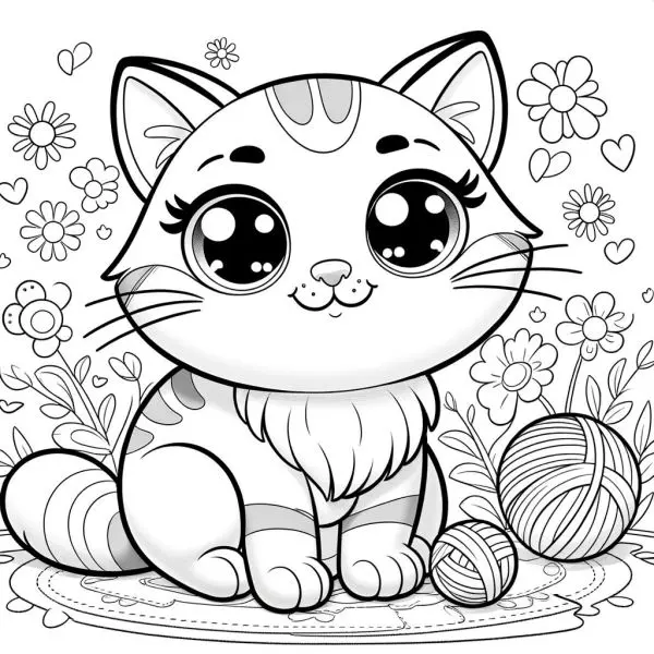 Bộ tranh tô màu mèo simmy đáng yêu dành cho bé 23 Bộ tranh tô màu mèo simmy đáng yêu dành cho bé 23