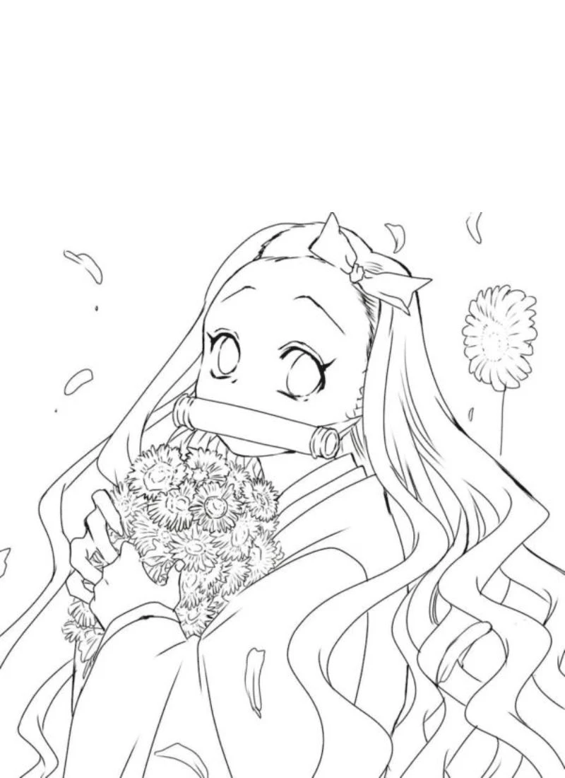 Tô màu nhân vật anime Nezuko theo phong cách của riêng bạn. Tô màu nhân vật anime Nezuko theo phong cách của riêng bạn.