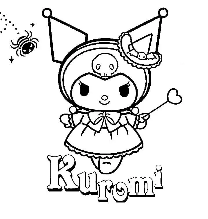 Tranh tô màu Kuromi dễ thương làm bé thích mê Tranh tô màu Kuromi dễ thương làm bé thích mê