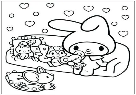 Tô màu Kuromi dễ thương để bé phát triển sáng tạo Tô màu Kuromi dễ thương để bé phát triển sáng tạo