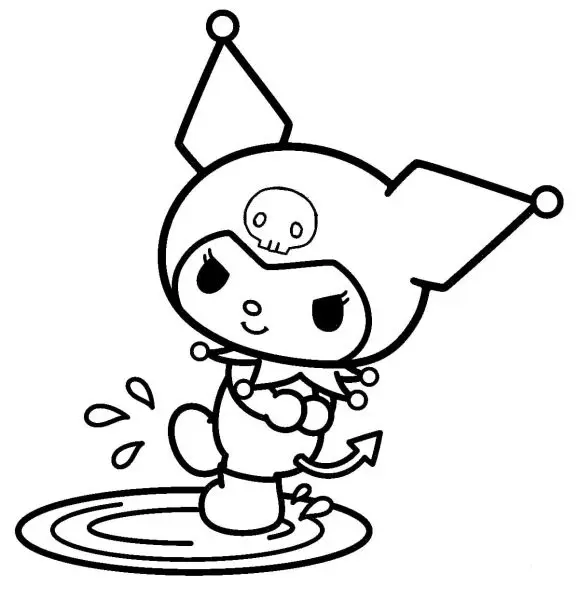 Tranh tô màu Kuromi dễ thương cho những giờ chơi sáng tạo Tranh tô màu Kuromi dễ thương cho những giờ chơi sáng tạo