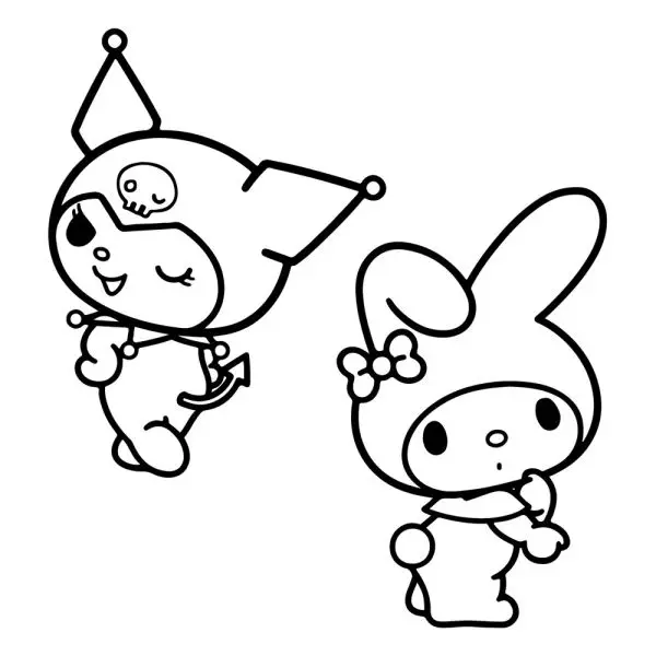 Bộ tranh tô màu Kuromi dễ thương để tô điểm trí tưởng tượng Bộ tranh tô màu Kuromi dễ thương để tô điểm trí tưởng tượng
