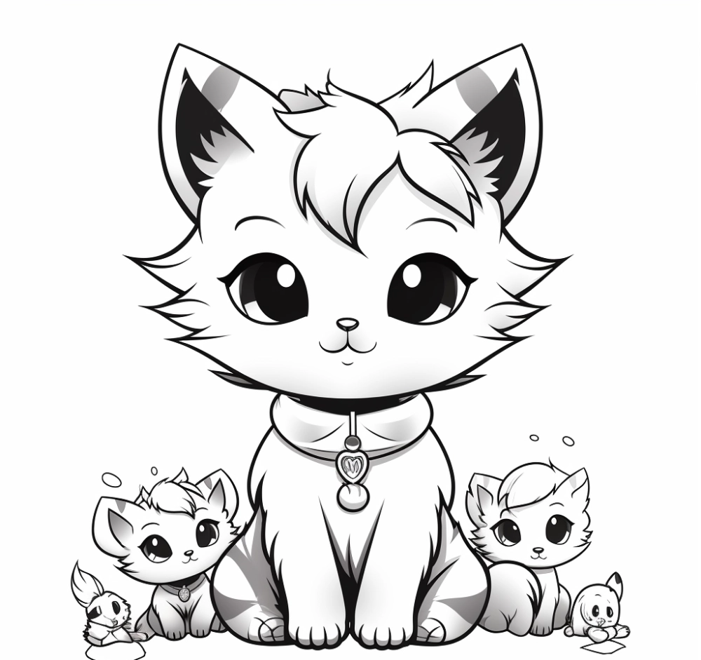 tranh-to-mau-meo-chibi-10 Hình ảnh mèo chibi đội nón lá Việt Nam