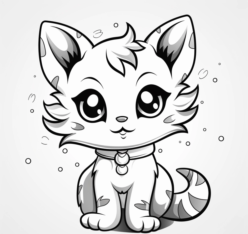tranh-to-mau-meo-chibi-11 Phiên bản mèo chibi ngộ nghĩnh và hài hước