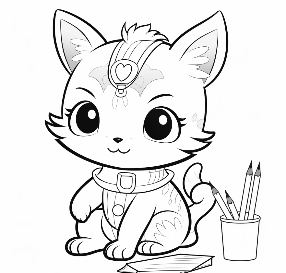 tranh-to-mau-meo-chibi-17 Trọn bộ tranh tô màu Pusheen béo ú