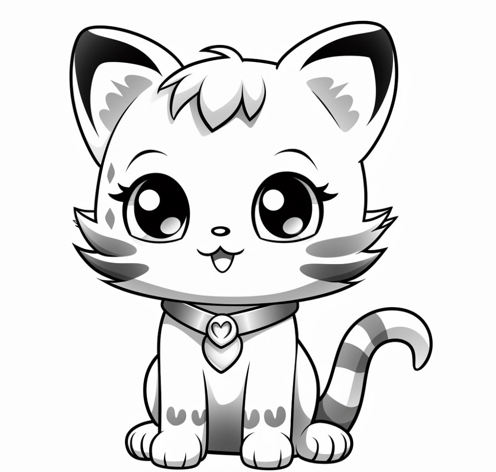 tranh-to-mau-meo-chibi-3 Tô màu mèo con chibi đang ngủ