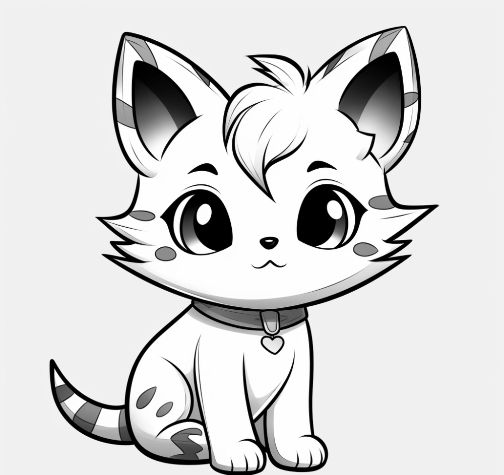 tranh-to-mau-meo-chibi-6 Bộ hình tô màu mèo cute nhất