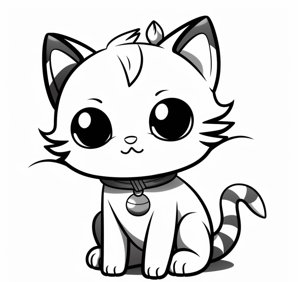 tranh-to-mau-meo-chibi-7 Hướng dẫn cách vẽ mèo chibi từng bước