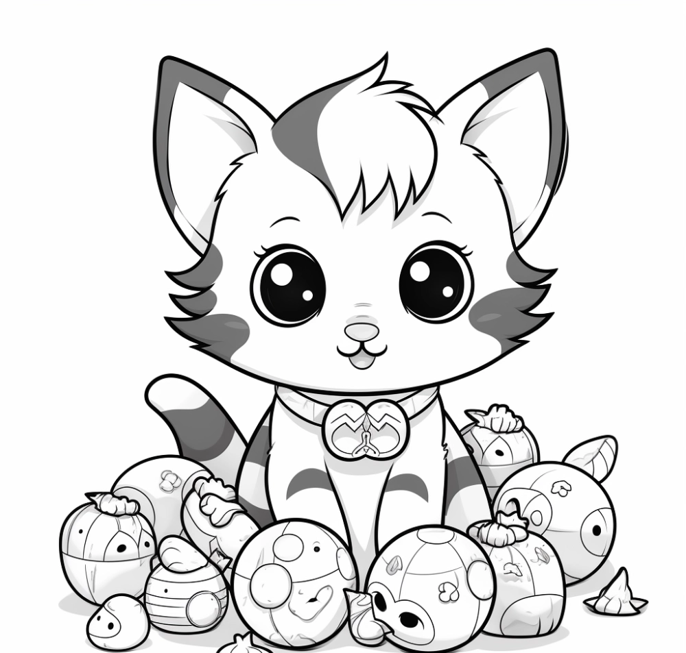 tranh-to-mau-meo-chibi-8 Link tải ảnh mèo chibi tô màu chất lượng cao