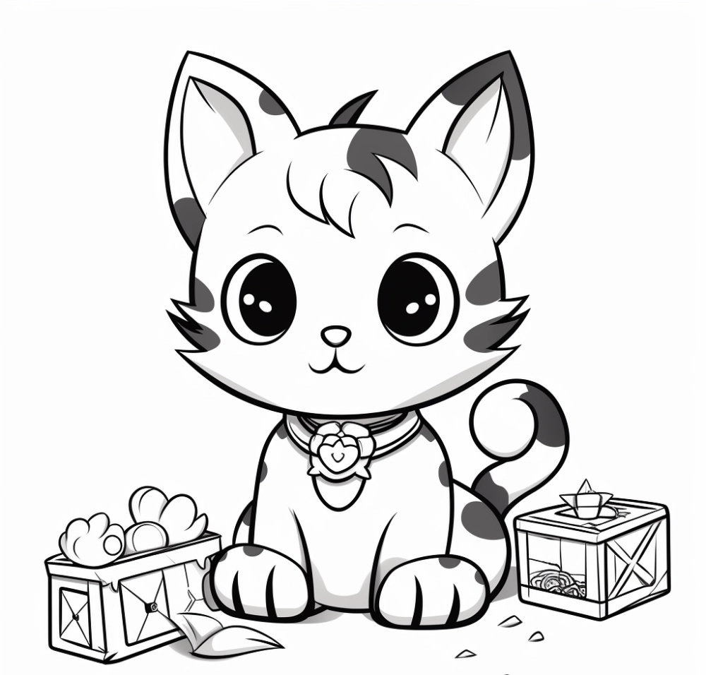 tranh-to-mau-meo-chibi-9 Những mẫu tô màu mèo con tinh nghịch