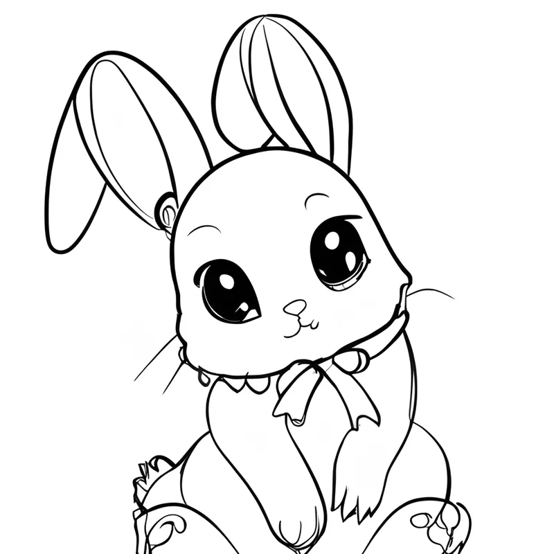 tranh-to-mau-tho-chibi-1 In hình thỏ và gấu chibi làm quà tặng