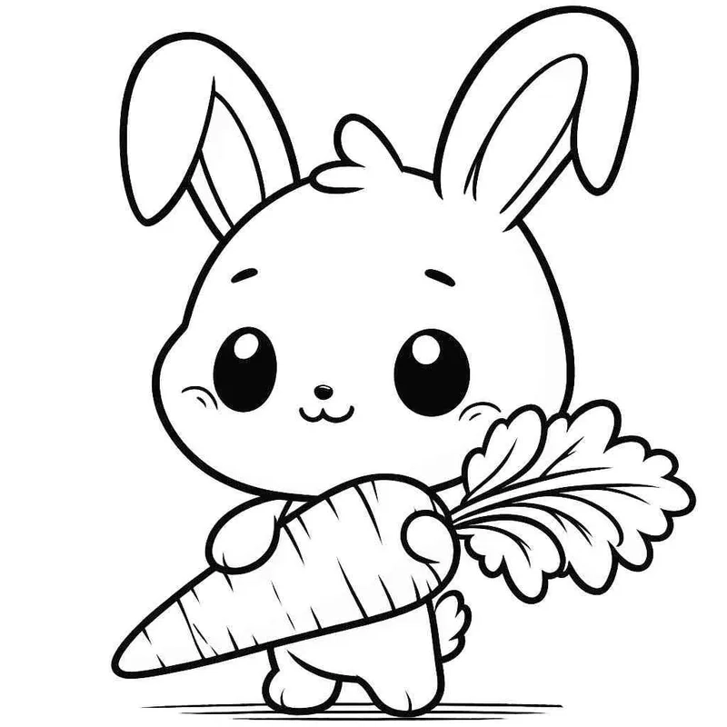 tranh-to-mau-tho-chibi-16 Những hình tô màu thỏ cute nhất