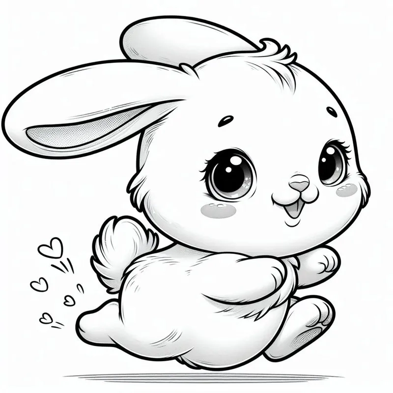 tranh-to-mau-tho-chibi-17 Các mẫu tô màu con thỏ đơn giản cho bé