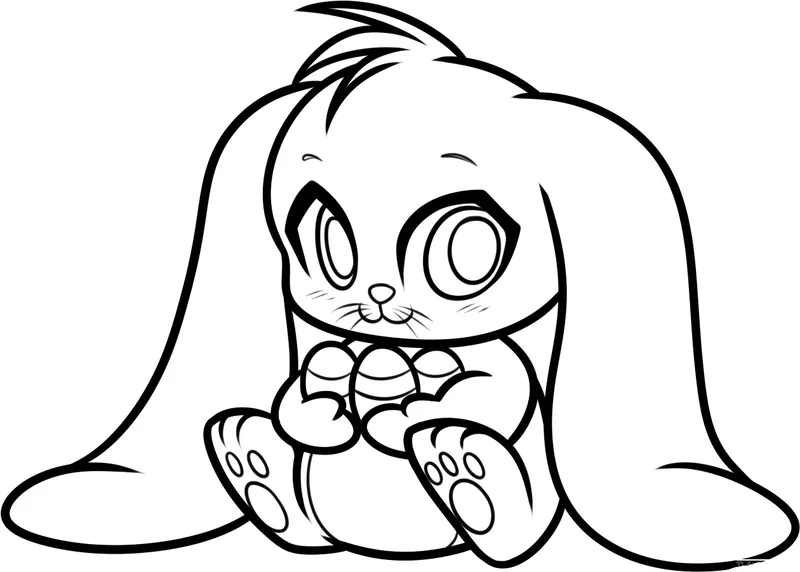 tranh-to-mau-tho-chibi-5 Mẫu tranh tô màu thỏ ngọc chibi lung linh