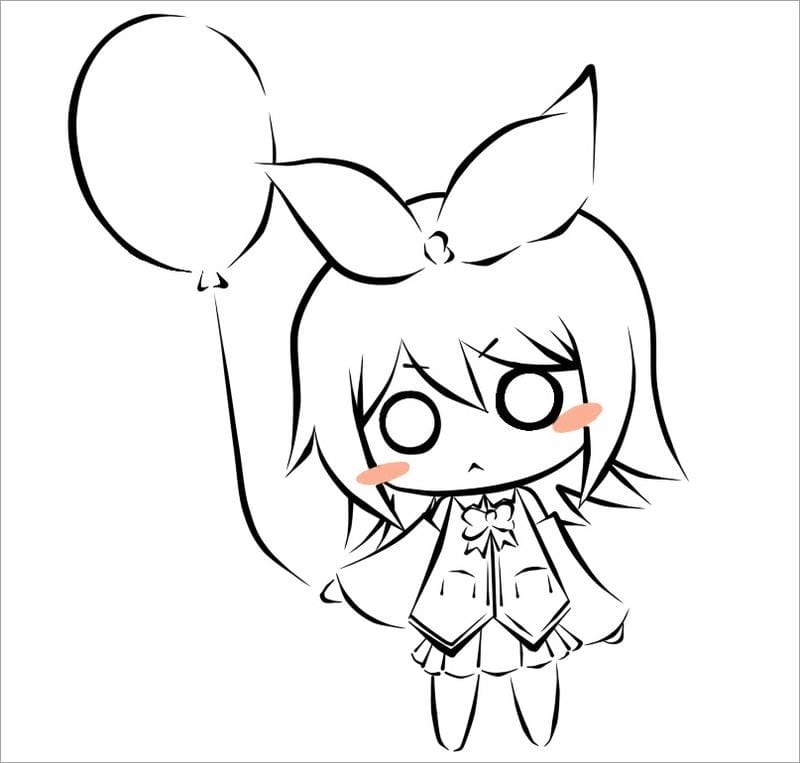 Tranh tô màu cute chibi độc đáo và dễ thương