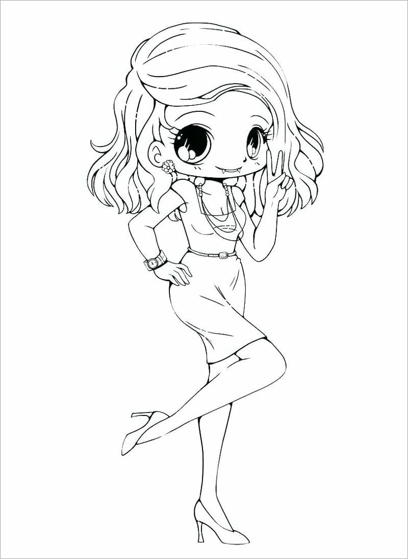 Tranh anime chibi dễ vẽ siêu ngộ nghĩnh