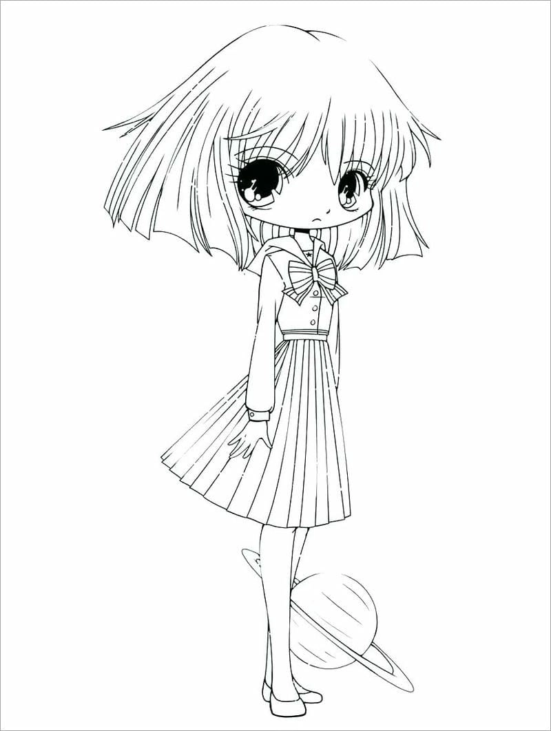 Tranh anime dễ vẽ chibi dành cho học sinh